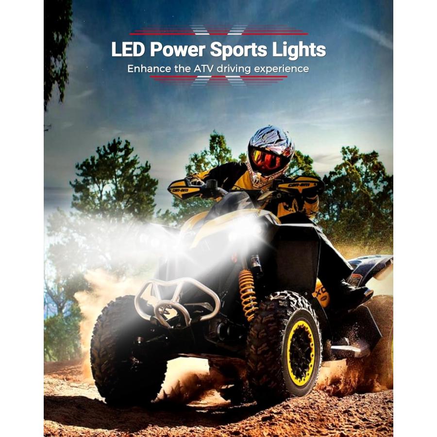 【並行輸入品】Laxmas Upgraded 9006/HB4 Powersports Bulbs  22000LM 120W 700% Brightの画像