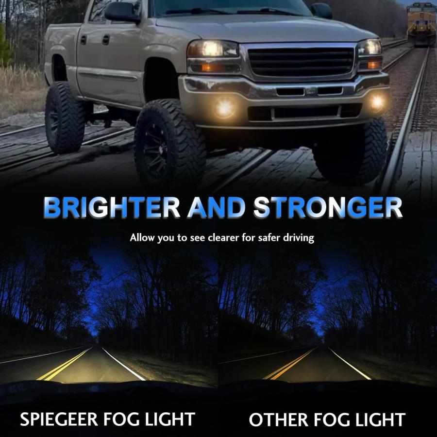 【並行輸入品】SPIEGEER フォグライトランプアセンブリ 2003 2004 2005 2006 GMC シエラ 1500 2500 3500 フの画像
