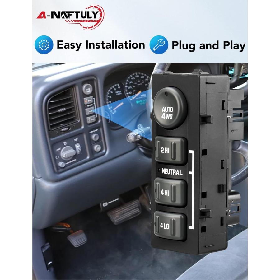 【並行輸入品】A-NAFTULY 4WD 4x4 Switch Replaces 19168767 901062 4 Wheel Drive Se_3