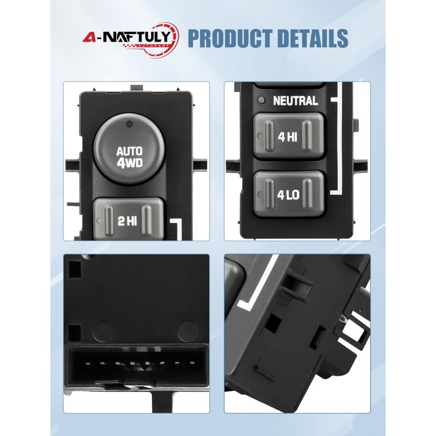【並行輸入品】A-NAFTULY 4WD 4x4 Switch Replaces 19168767 901062 4 Wheel Drive Se_5