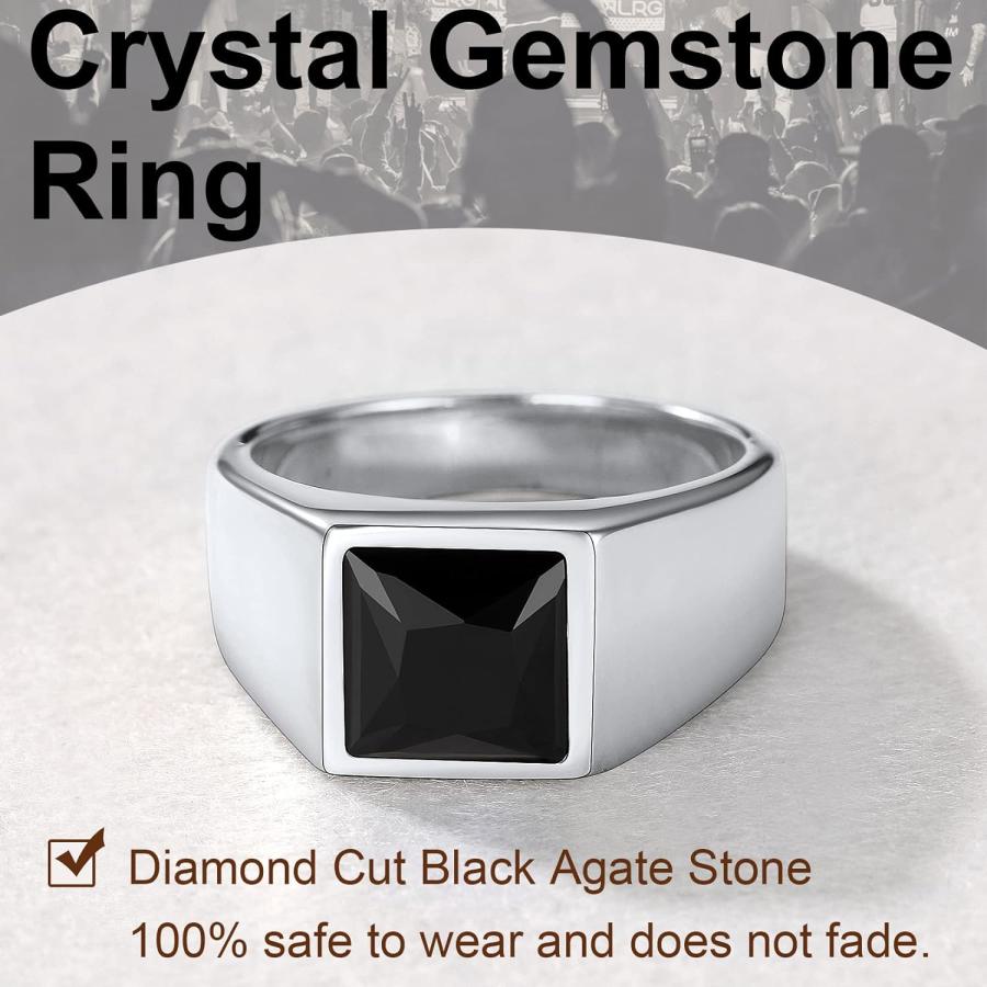 並行輸入品】U7 Jewelry ファッションブラックオニキス/ブルー