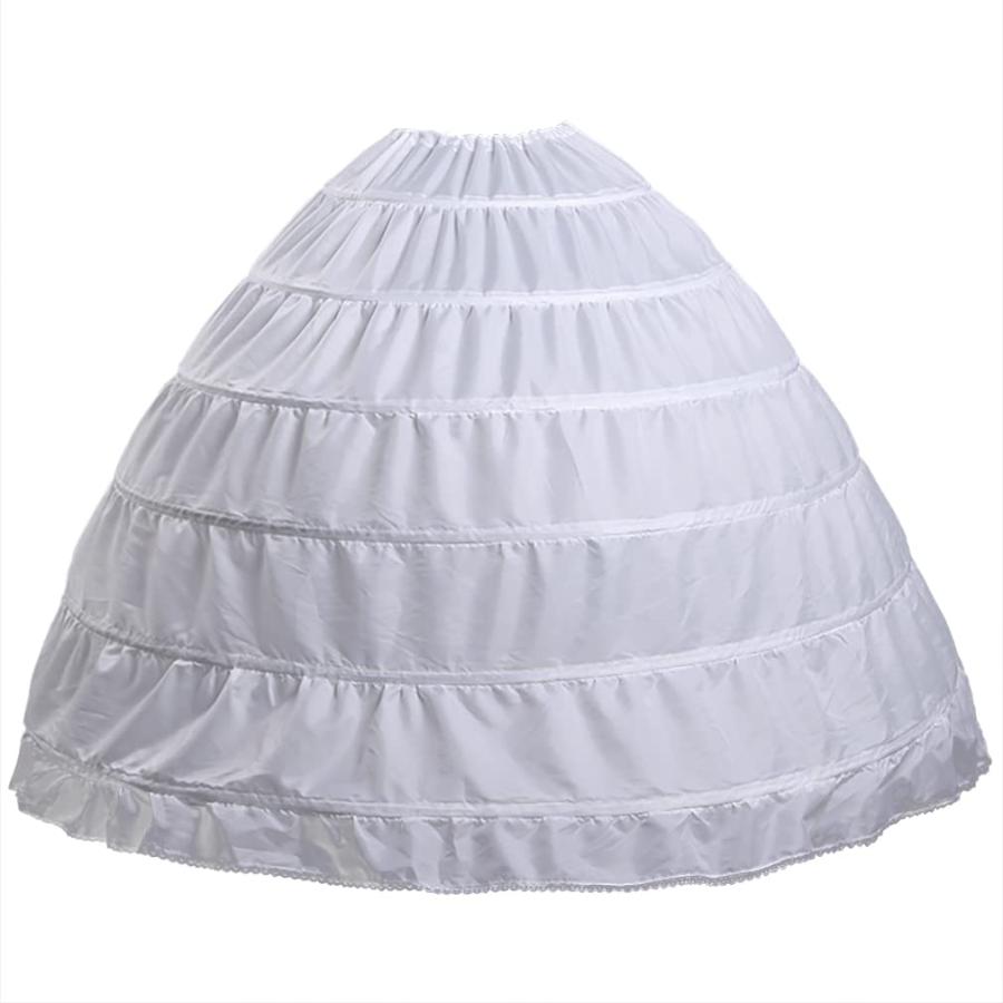【並行輸入品】Women Crinoline Petticoat 6 Hoop Skirt A line Slip Floor Lengthの画像