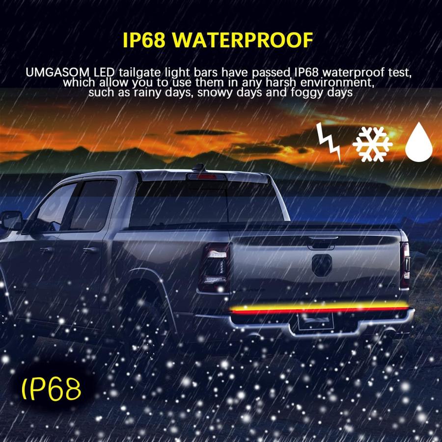 【並行輸入品】UMGASOM Truck Led Tailgate Light Bar 60inch Triple Row 432 LED Light_2