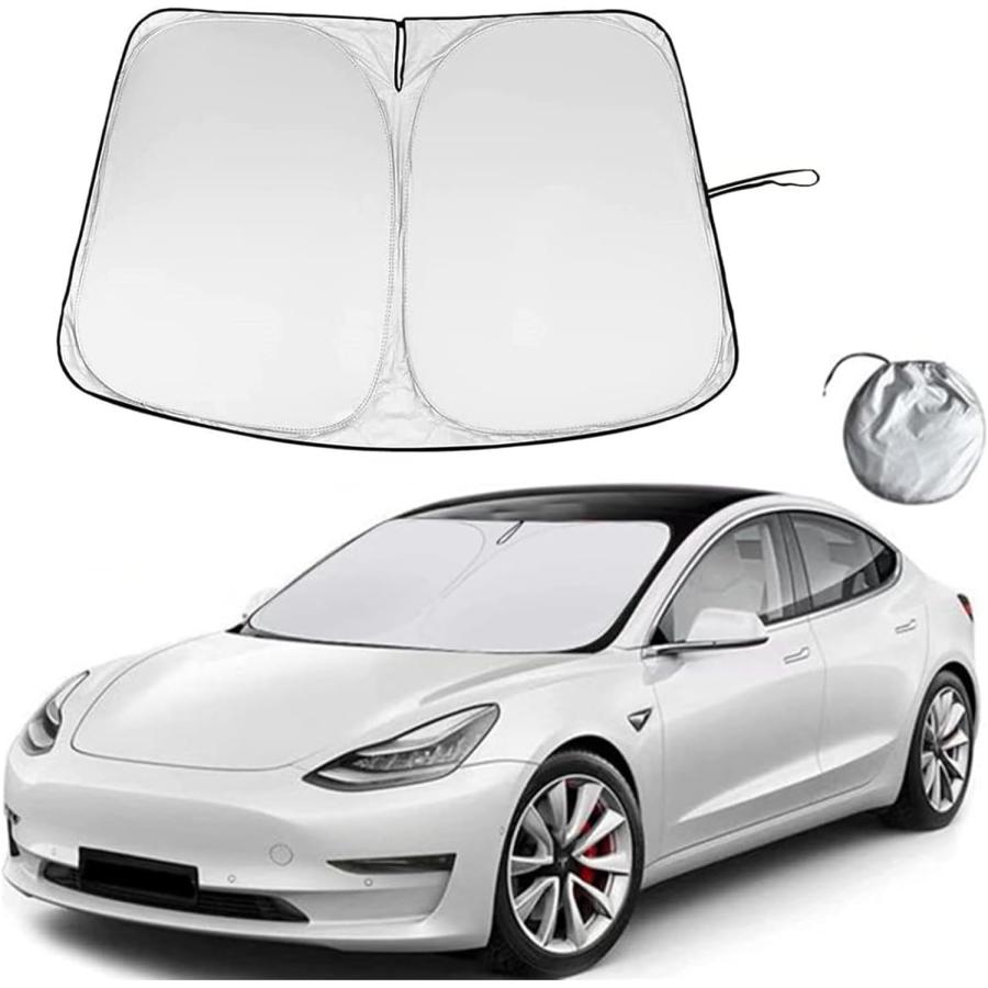 並行輸入品】車用フロントガラスサンシェード テスラモデル3/Y用