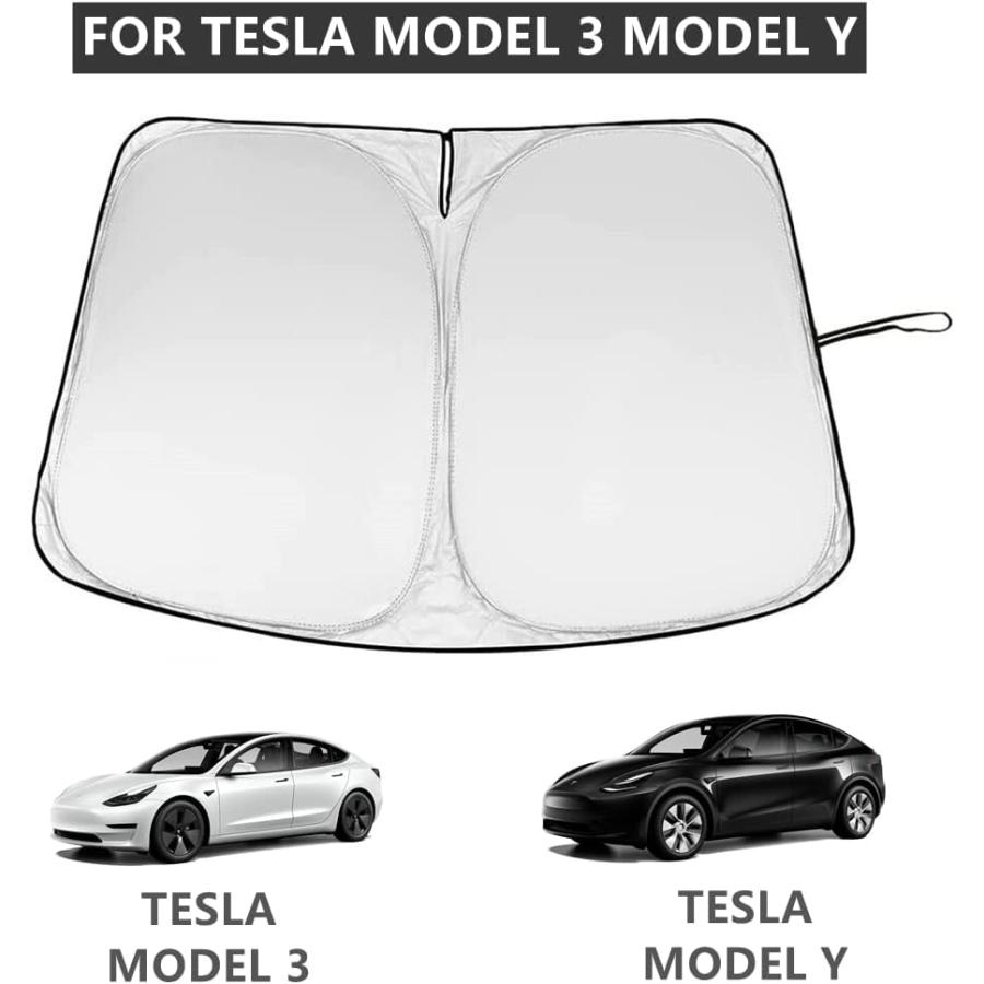 並行輸入品】車用フロントガラスサンシェード テスラモデル3/Y用