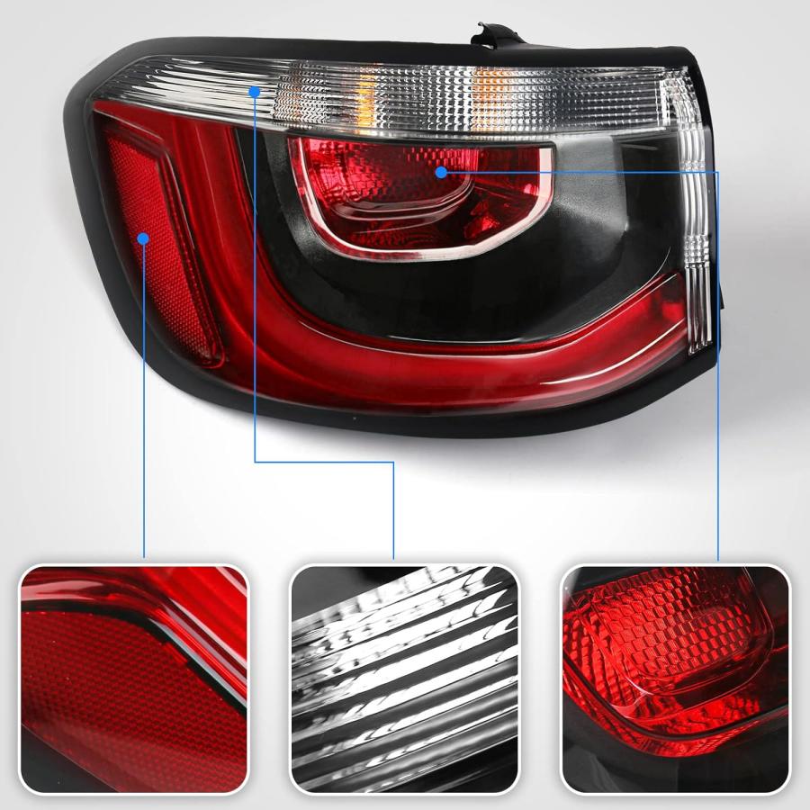 【並行輸入品】Huray 左アウターテールライト 2017-2021 Jeep Compass LHテールライト テールランプ ブレーキランプ アセン_4