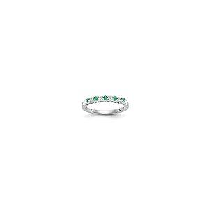 【並行輸入品】Jewelry Stores Network 14k White Gold .01 carat Diamond and Emerの画像