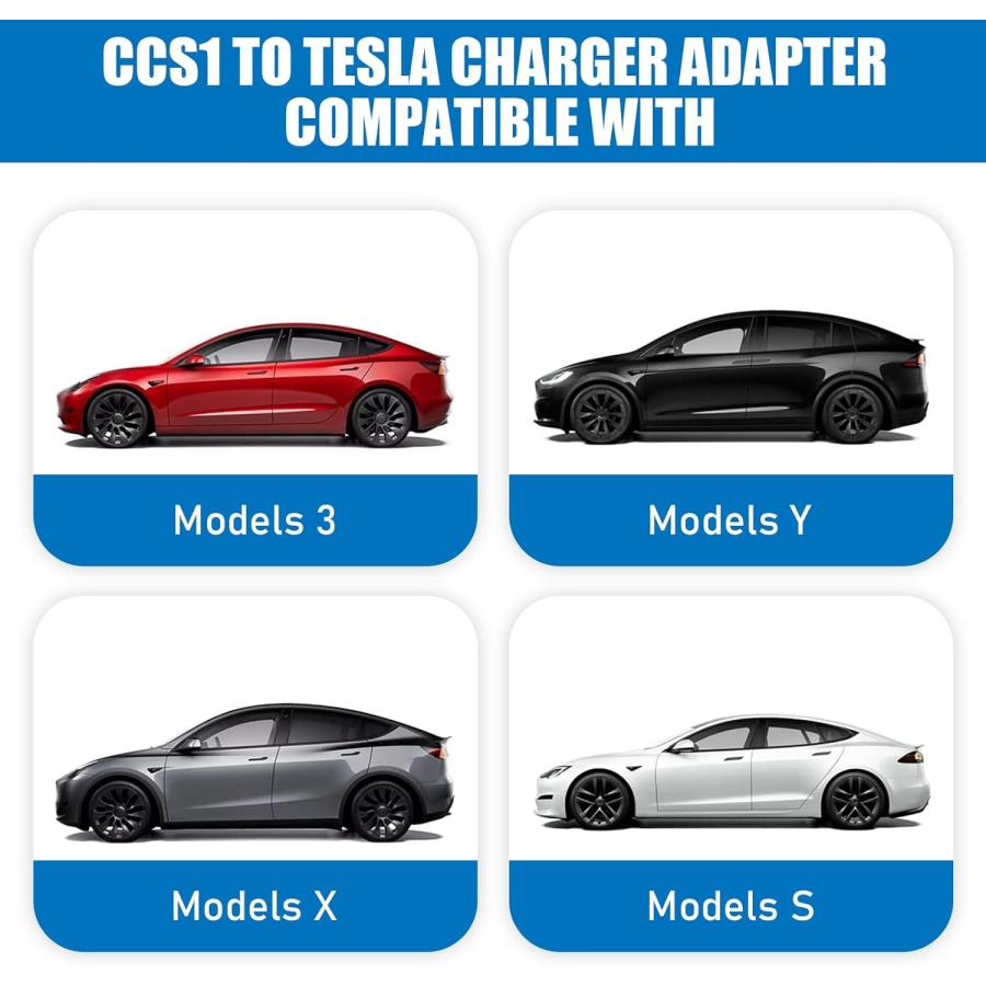 【並行輸入品】CCS1 Charger Adapter to Tesla  250KW DC Tesla Charger  Fast Chargingの画像