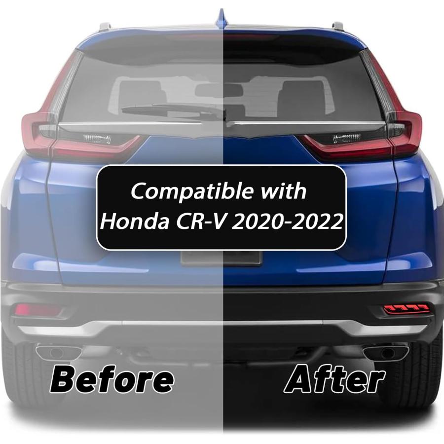 【並行輸入品】GEEGEETOP スモークレンズ フルLEDバンパーリフレクターライト テールブレーキ リアフォグランプ ホンダ CRV CR-V 2の画像