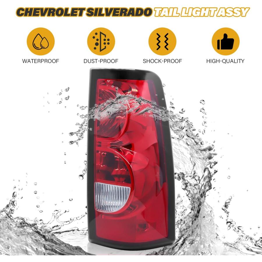 【並行輸入品】CLERYEE テールライトアセンブリ 2003 2004 2005 2006 シボレー シルバラード対応 OEスタイル 交換用 191の画像