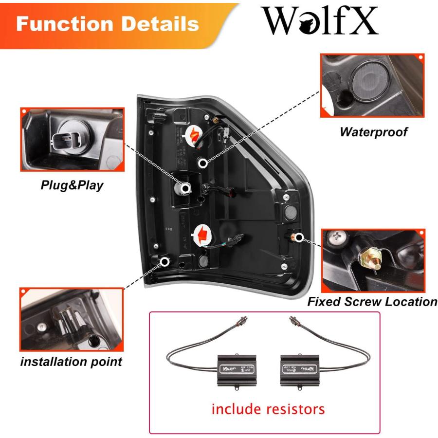 【並行輸入品】WolfX フルLED F150 テールライト 2009 2010 2011 2012 2013 2014 フォード F150 LED_2