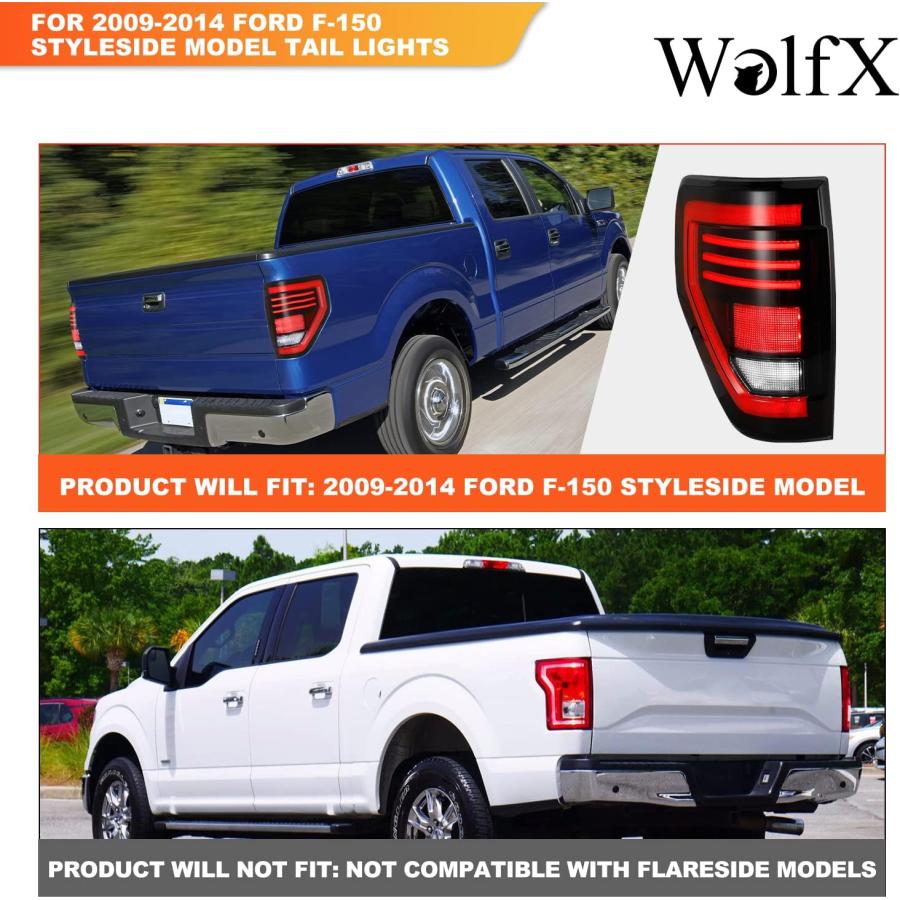 【並行輸入品】WolfX フルLED F150 テールライト 2009 2010 2011 2012 2013 2014 フォード F150 LED_6