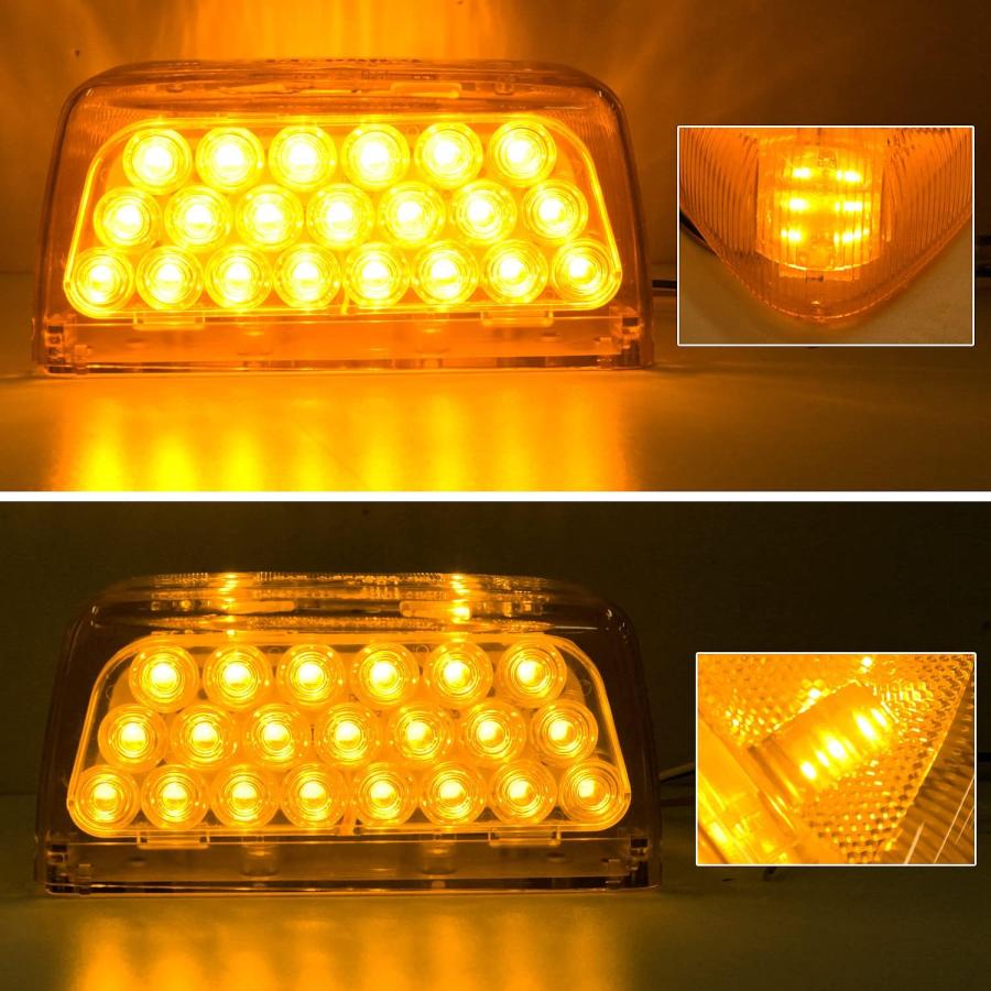 【並行輸入品】Jamarco ピータービルトアンバーヘッドライトLEDウィンカーインジケーター ランニングライト 2個 密封 31 LED Peter_1