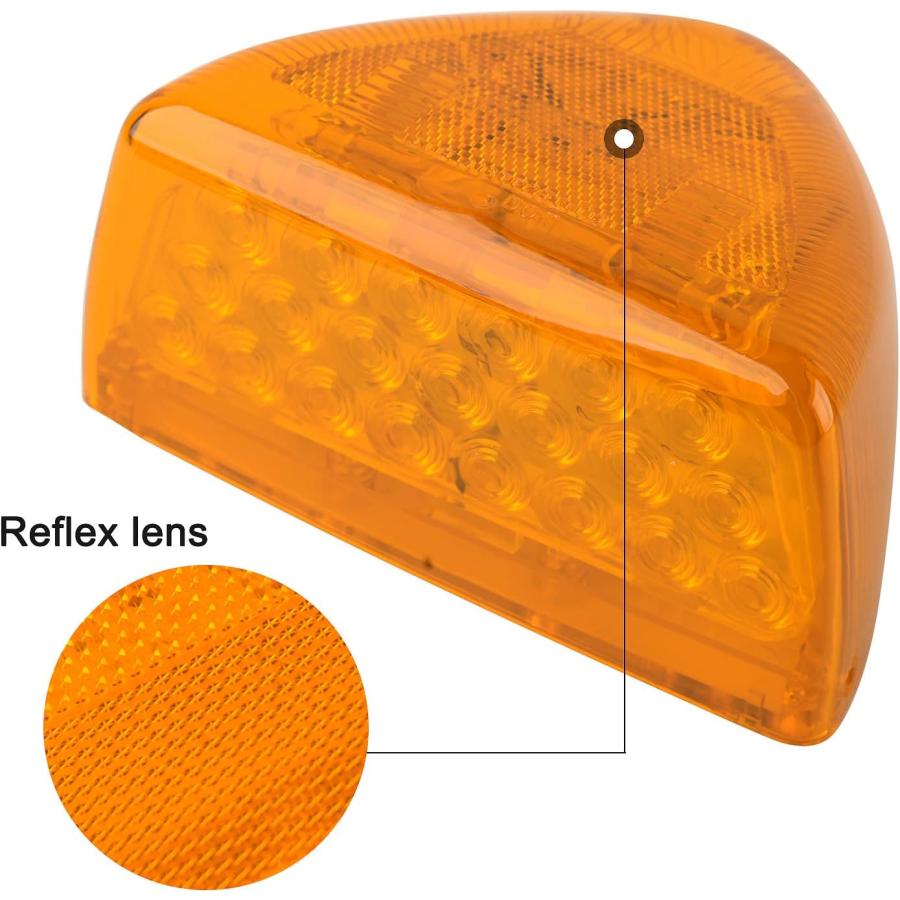 【並行輸入品】Jamarco ピータービルトアンバーヘッドライトLEDウィンカーインジケーター ランニングライト 2個 密封 31 LED Peter_3