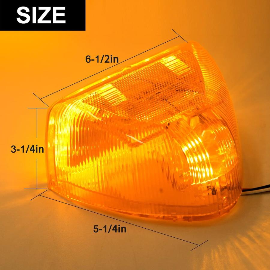 【並行輸入品】Jamarco ピータービルトアンバーヘッドライトLEDウィンカーインジケーター ランニングライト 2個 密封 31 LED Peter_4
