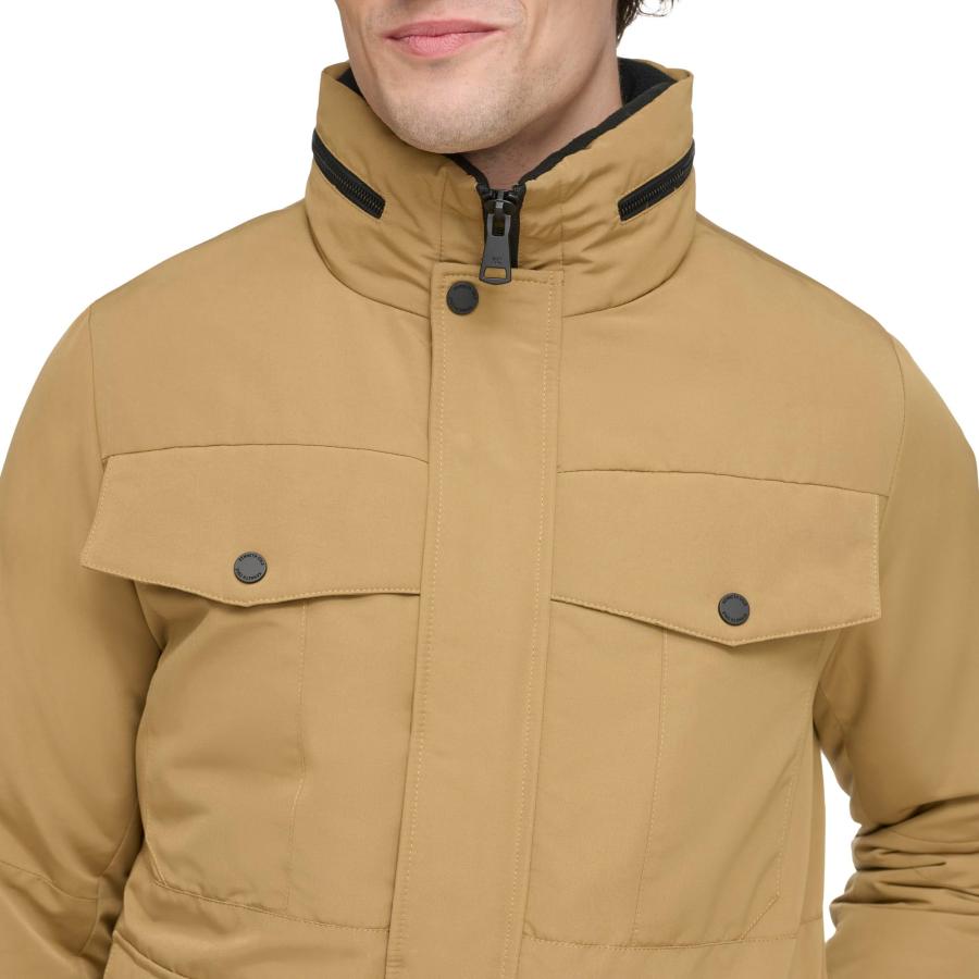 【並行輸入品】Kenneth Cole Men's Hidden Rain Hood Jacket, TANの画像