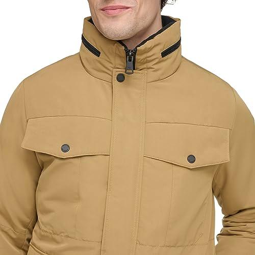 【並行輸入品】Kenneth Cole Men's Hidden Rain Hood Jacket, TANの画像