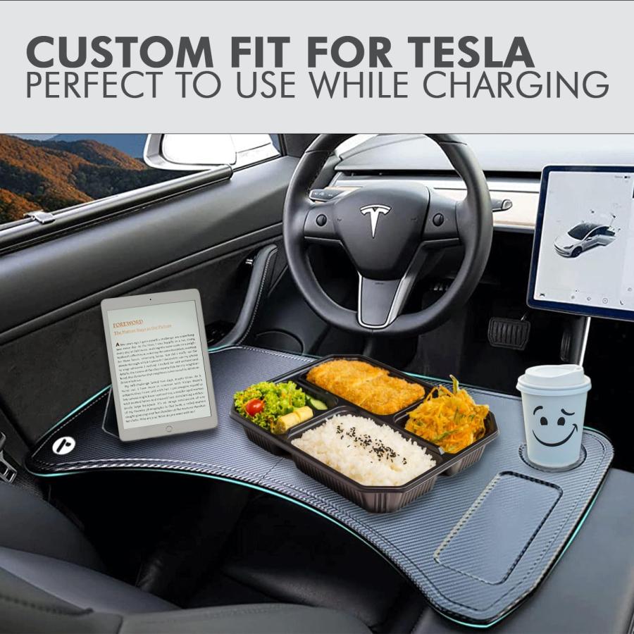 【並行輸入品】Reloot - ポータブルカーデスク Tesla Model YとModel 3用 ワークステーション ダイニングテーブル ...