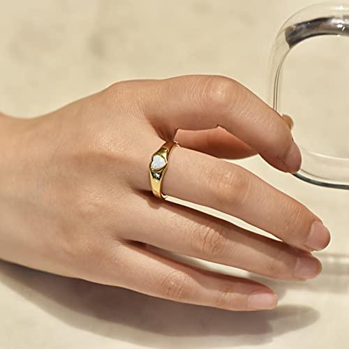 nananbijouxxx ハート　モザイクオパール　リング　ゴールド nananbijouxxx ハート モザイクオパール リング ゴールド