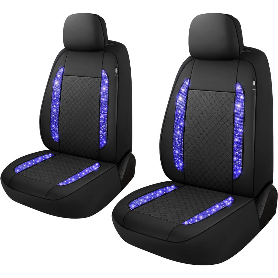 並行輸入品】CAROMOP キラキラダイヤモンドパターン レザーカーシート 