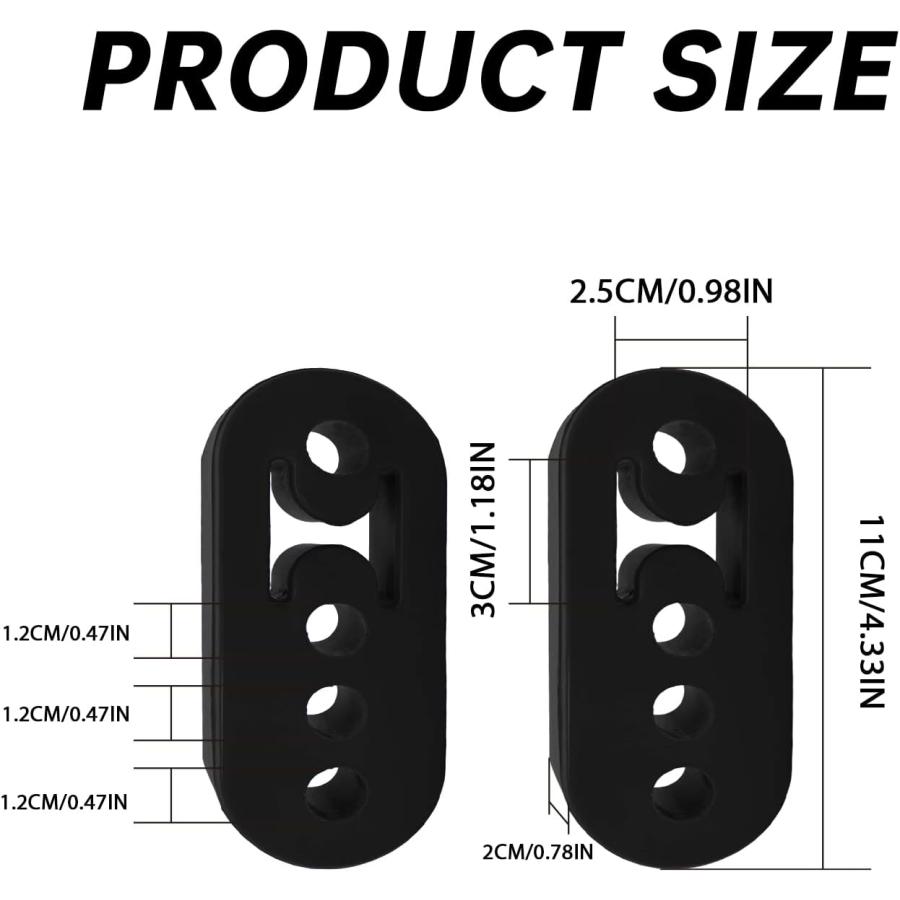 【並行輸入品】GOOTHX 2個 ゴム製車用エキゾーストハンガー ユニバーサル排気絶縁マフラーハンガー マフラーブラケット ブッシングマウント 4穴_6