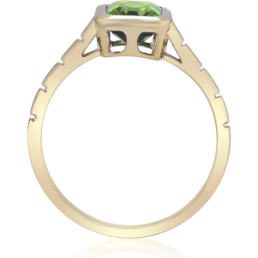 【並行輸入品】Gin & Grace 14K イエローゴールド 本物のペリドットリング レディース  金属  ペリドットの画像