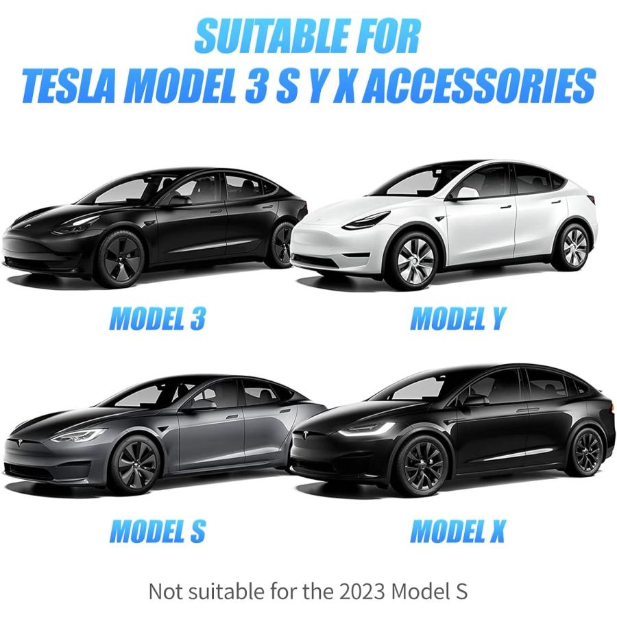 並行輸入品】ドアライトロゴ Tesla Model 3/Y/S/X対応 4個 車のドア