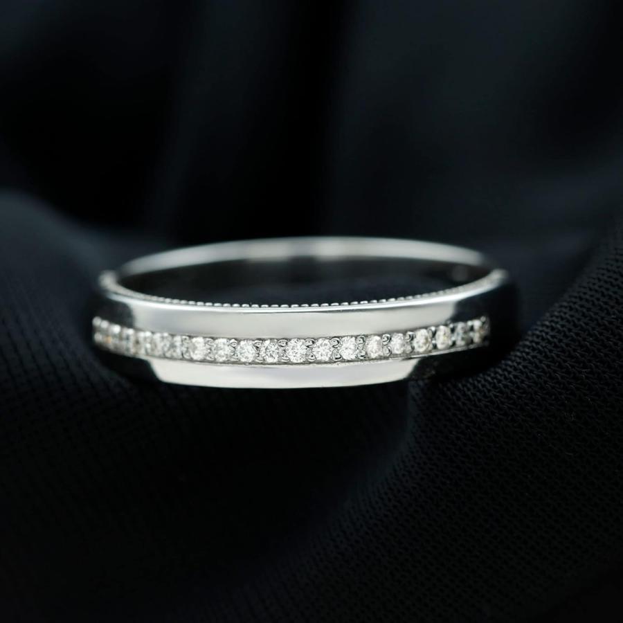 【並行輸入品】Rosec Jewels Certified Moissanite Classic Band Ring for Men | Birthdの画像