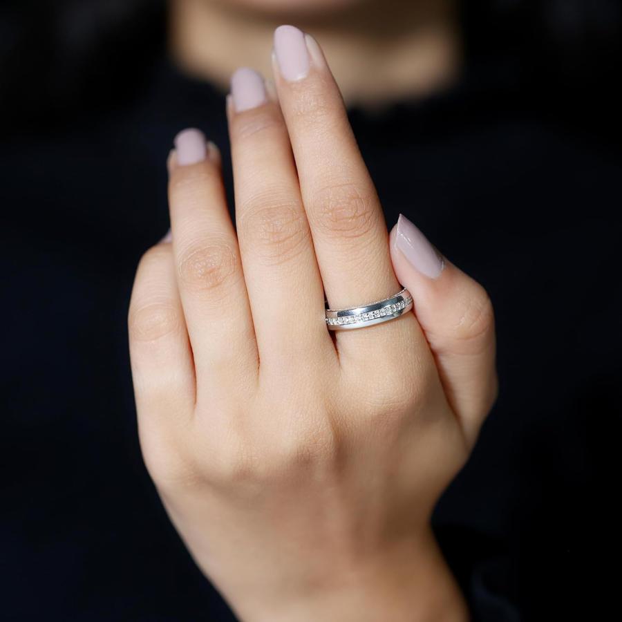 【並行輸入品】Rosec Jewels Certified Moissanite Classic Band Ring for Men | Birthdの画像