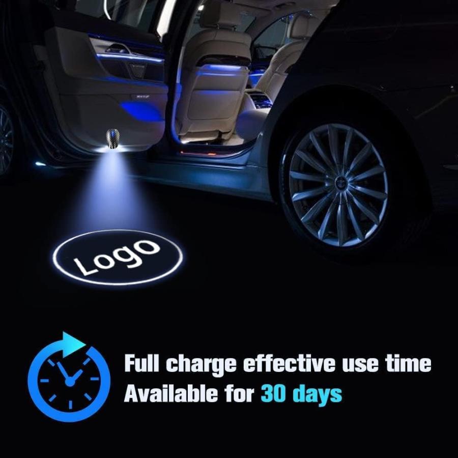 【並行輸入品】Car Door Lights 2Pcs Car Door LED Logo Projector Lights Rechargeableの画像