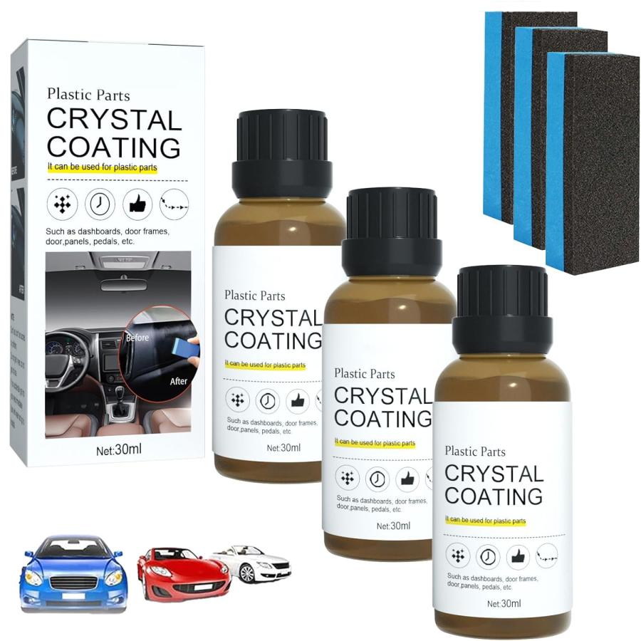 3PCS Crystal Coating for car Plastic Parts Crystal Coating Plastic
