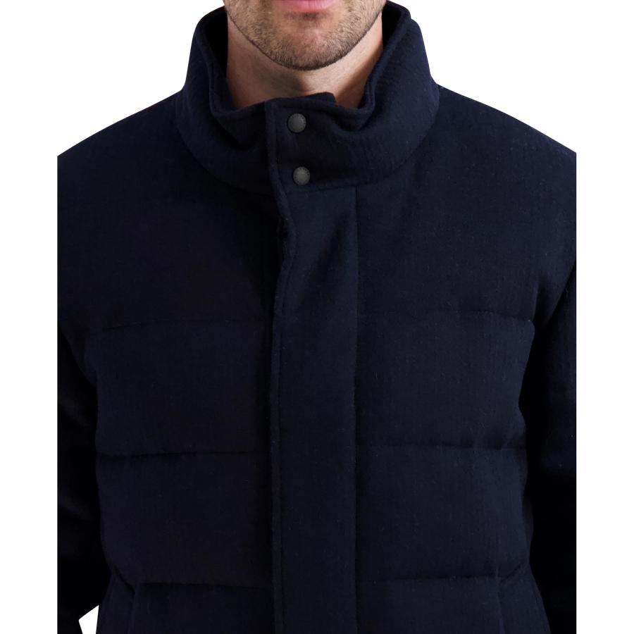 【並行輸入品】Cole Haan Men's Wool Padded Coat, Navyの画像