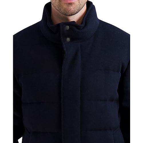 【並行輸入品】Cole Haan Men's Wool Padded Coat, Navyの画像
