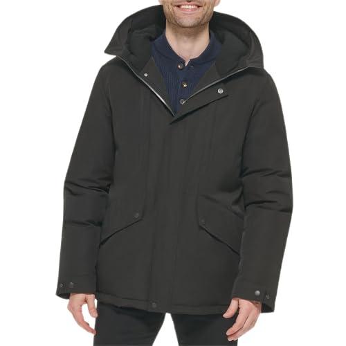 【並行輸入品】Cole Haan Men's Hooded Puffer Jacket, Blackの画像