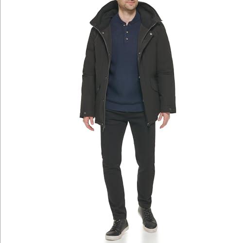 【並行輸入品】Cole Haan Men's Hooded Puffer Jacket, Blackの画像