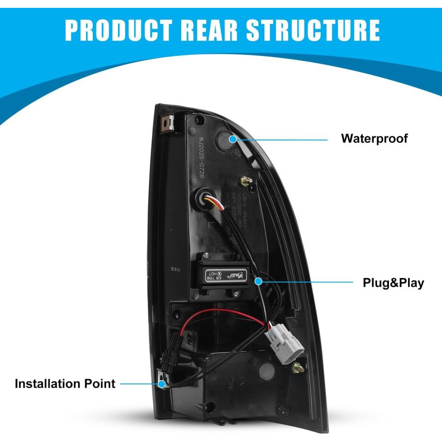 【並行輸入品】CPW LED Tail Light Compatible With 2005-2015 Toyota Tacoma Pickup Seの画像