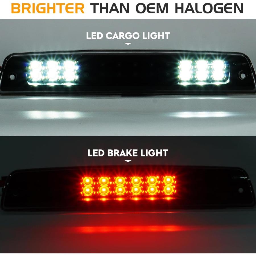 【並行輸入品】Bomusou テールライトアセンブリ + 3番目のブレーキライト [LEDキット] 1994-2001 Dodge Ram 1500の画像