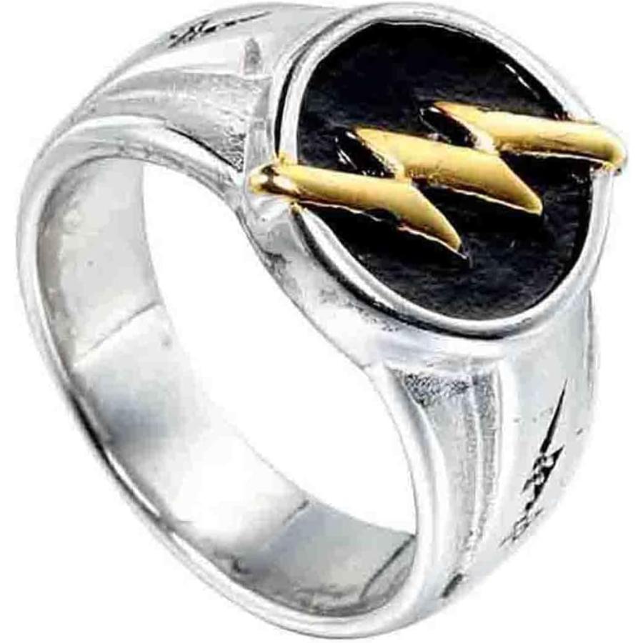 週末値下☆ヴィンテージ ライトニングボルト⚡リング 指輪 並行輸入品】フラッシュリング メンズ ステンレススチール リバース