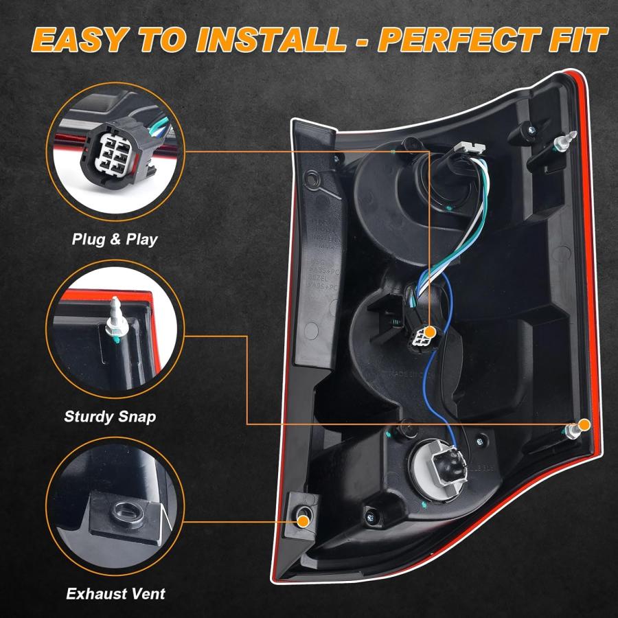 【並行輸入品】Nakuuly Tail Light Compatible With 2011-2020 Dodge Grand Caravan Rigの画像