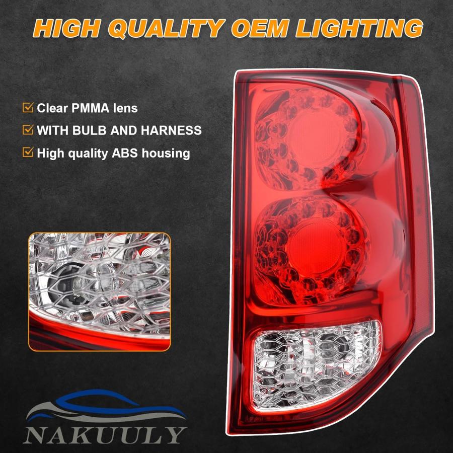 【並行輸入品】Nakuuly Tail Light Compatible With 2011-2020 Dodge Grand Caravan Rigの画像