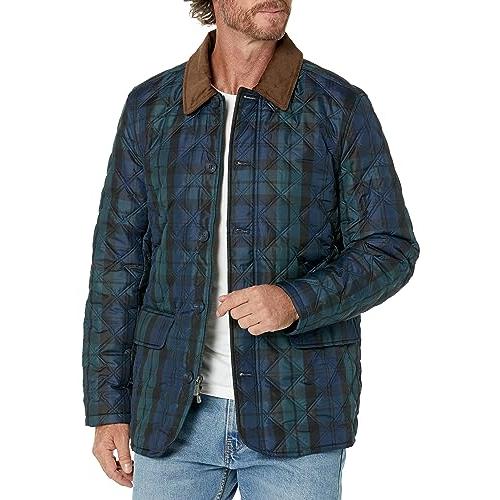 【並行輸入品】Brooks Brothers Men's Quilted Pattern Walking Coat, Navy Multi,の画像