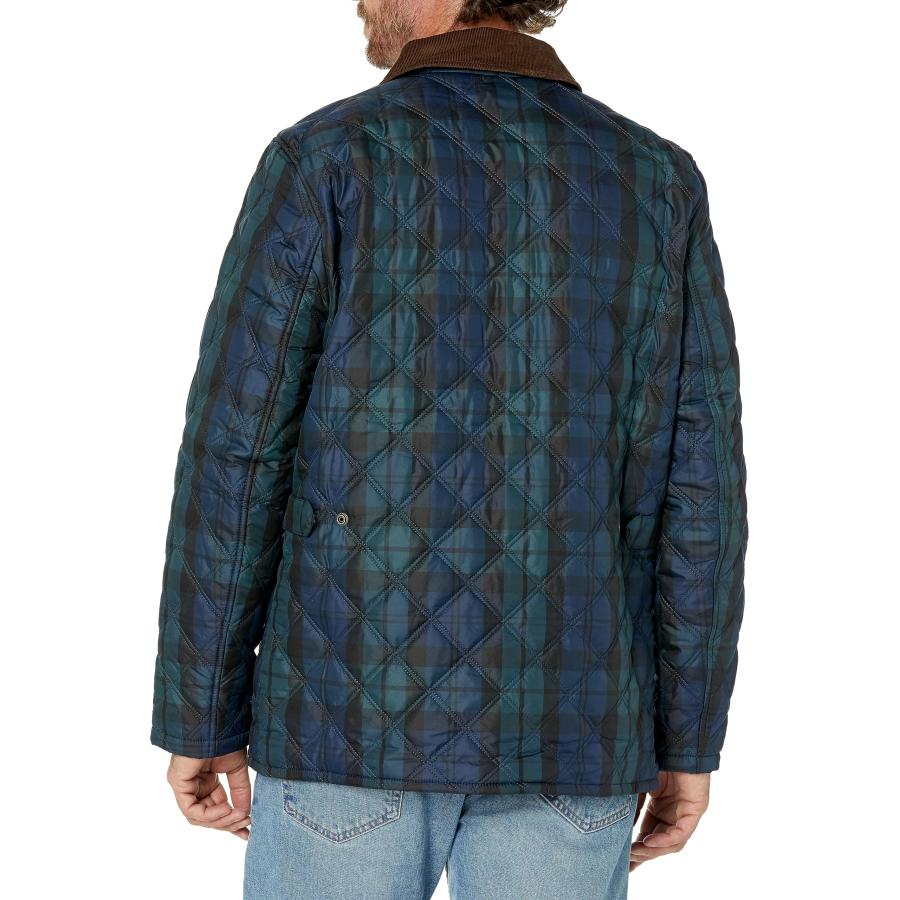 【並行輸入品】Brooks Brothers Men's Quilted Pattern Walking Coat, Navy Multi,の画像