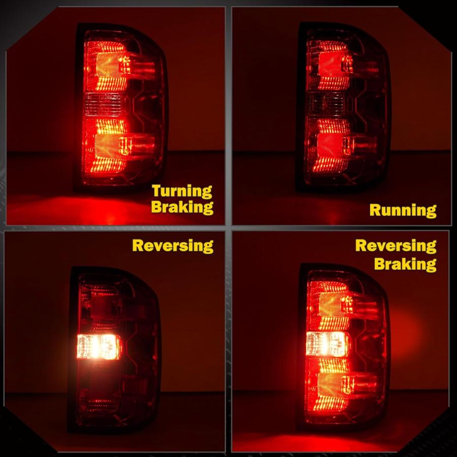 【並行輸入品】AUTOWIKI Taillights for 2014-2018 Chevy Silverado 1500 - Chevy Silveの画像