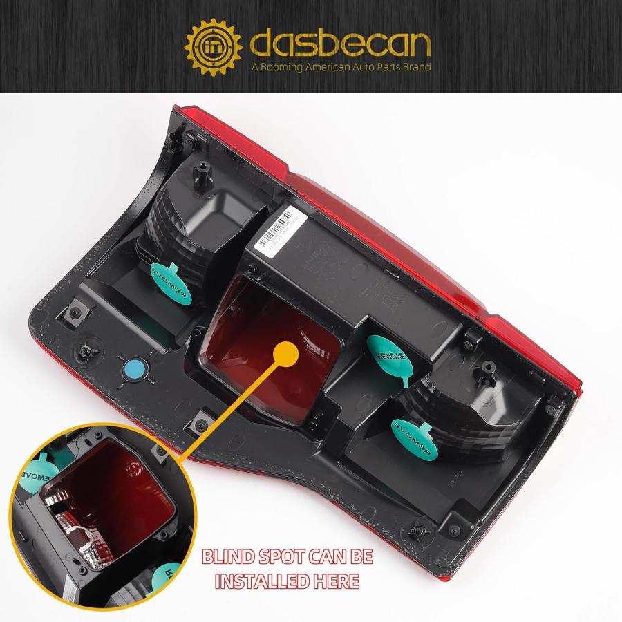 【並行輸入品】Dasbecan 右助手席側テールライトアセンブリ 2020 2021 2022 フォード F250 F350対応 スーパーデューティーの画像