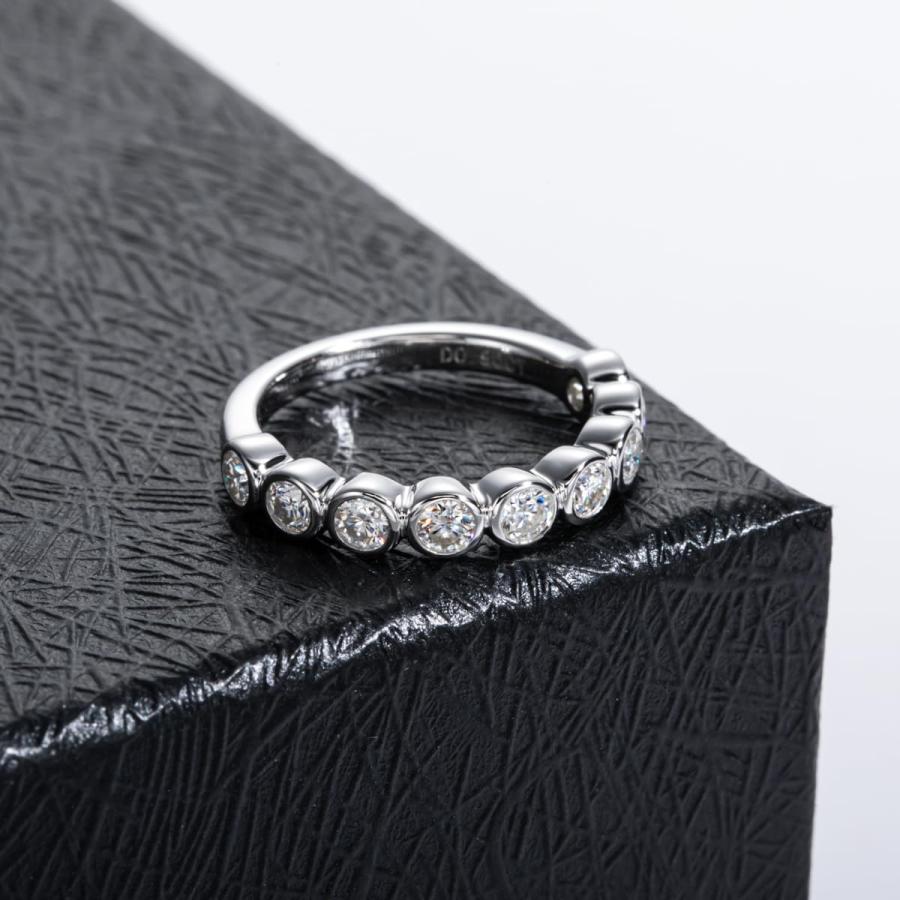 【並行輸入品】Raivari 0.9cttw モアッサナイト エタニティ 結婚指輪 18K ホワイトゴールドメッキ 925スターリングシルバー_6