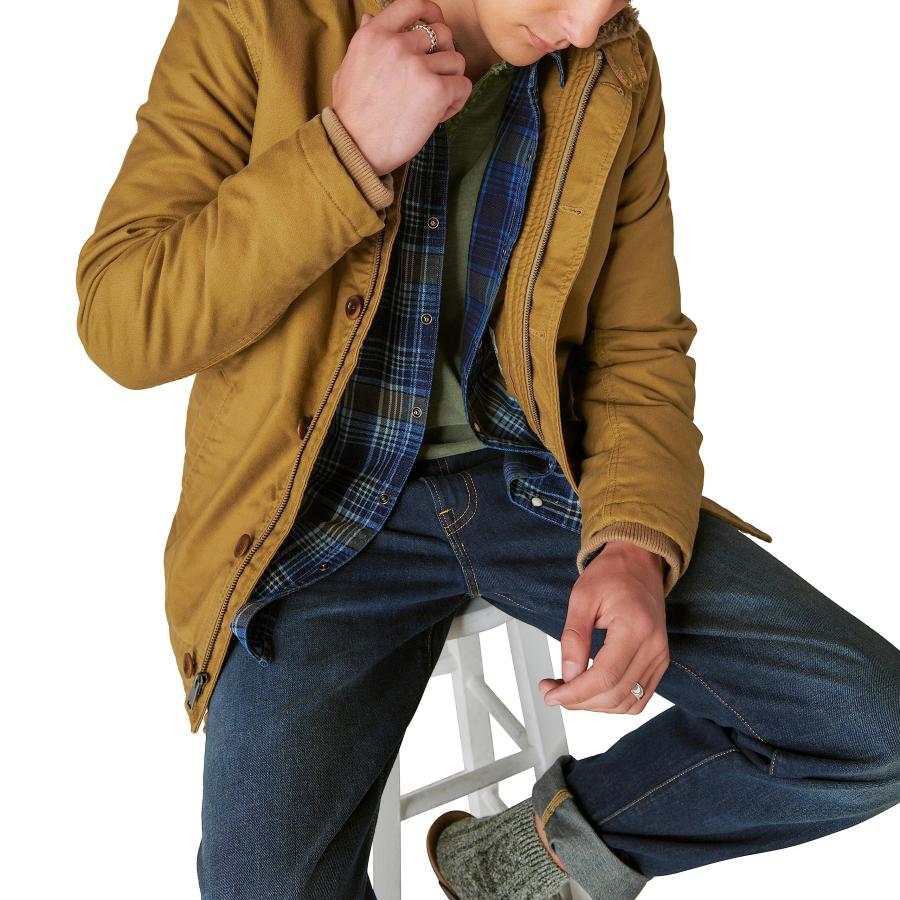【並行輸入品】Lucky Brand Men's Us Navy Deck Jacket, Gothic Oliveの画像