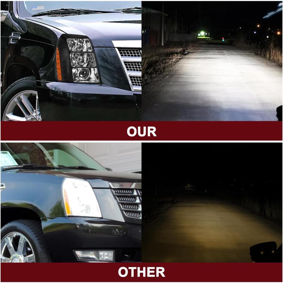 【並行輸入品】JSBOYAT HID/キセノン ヘッドライトアセンブリ 交換用 2007-2014 キャデラック エスカレード ESV EXT 電球との画像