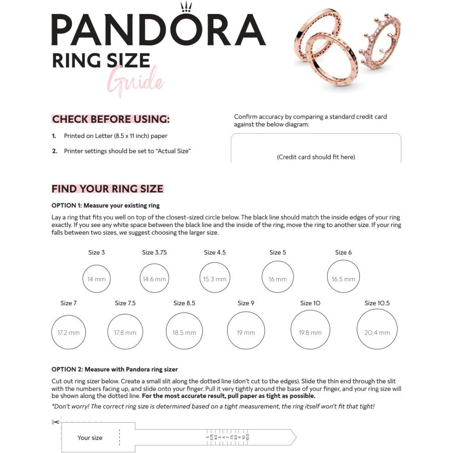 【並行輸入品】PANDORA ジュエリー シンプル スパークリング バンド キュービックジルコニア リング ゴールド 14K サイズ 7 ギフトボックの画像