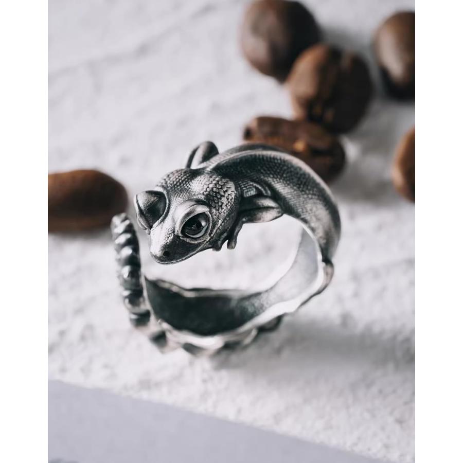 並行輸入品】COPPERTIST.WU Knob Tail Gecko Ring 925 Sterling Silver