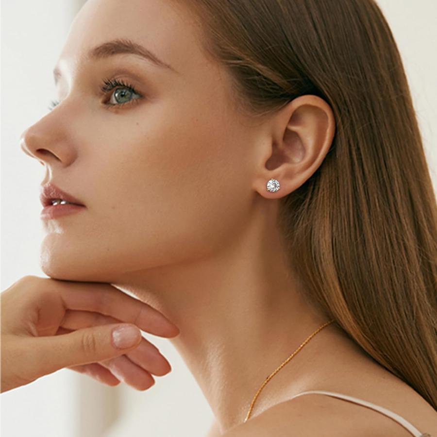 並行輸入品】スタッドピアス 925スターリングシルバー キュービック 